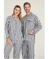 ieg™ Freshness 4007 Kadın Uzun Kol Çizgili Gaffuriye Pijama Takımı
