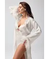 ieg™ Freshness 9950-GS Saten Ortişli Gecelik Sabahlık Takım