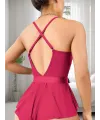 Fuşya Dantel İşlemeli Kurdelalı Fantezi Tül Babydoll