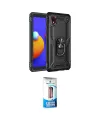 ieg™ Galaxy A01 Core Kılıf Ahenk Klasik Koleksiyonu - Siyah 5D Eko Cam Ekran Koruyucu