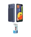 ieg™ Galaxy A01 Core Kılıf Eksen Form Prime - Siyah 5D Eko Cam Ekran Koruyucu