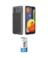 ieg™ Galaxy A01 Core Kılıf Eksen Form Prime - Siyah 5D Eko Cam Ekran Koruyucu