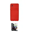 ieg™ Galaxy A01 Core Kılıf Vadi Çizgi Prime - Şeffaf Temperli Cam Ekran Koruyucu