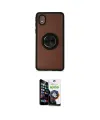 ieg™ Galaxy A01 Core Kılıf Yörünge Çizgi - Şeffaf Temperli Cam Ekran Koruyucu