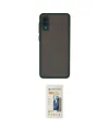 ieg™ Galaxy A02 Kılıf Ahenk Çizgi Serisi - Siyah 6D Mat Seramik Hayalet Nano Ekran Koruyucu