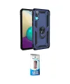 ieg™ Galaxy A02 Kılıf Ahenk Klasik Koleksiyonu - Siyah 5D Eko Cam Ekran Koruyucu