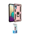 ieg™ Galaxy A02 Kılıf Ahenk Klasik Koleksiyonu - Siyah 5D Eko Cam Ekran Koruyucu