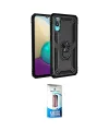 ieg™ Galaxy A02 Kılıf Ahenk Klasik Koleksiyonu - Siyah 5D Eko Cam Ekran Koruyucu