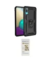 ieg™ Galaxy A02 Kılıf Ahenk Klasik Koleksiyonu - Siyah Mat Seramik Nano Ekran Koruyucu