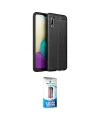 ieg™ Galaxy A02 Kılıf Doruk Klasik Özel Seri - Siyah 5D Eko Cam Ekran Koruyucu