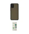 ieg™ Galaxy A02S Kılıf Ahenk Çizgi Serisi - Siyah 20D Premium Cam Ekran Koruyucu