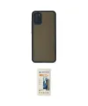 ieg™ Galaxy A02S Kılıf Ahenk Çizgi Serisi - Siyah 6D Mat Seramik Hayalet Nano Ekran Koruyucu