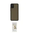 ieg™ Galaxy A02S Kılıf Ahenk Çizgi Serisi - Siyah Mat Seramik Nano Ekran Koruyucu