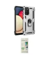 ieg™ Galaxy A02S Kılıf Ahenk Klasik Koleksiyonu - Siyah 20D Premium Cam Ekran Koruyucu