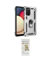 ieg™ Galaxy A02S Kılıf Ahenk Klasik Koleksiyonu - Siyah Mat Seramik Nano Ekran Koruyucu