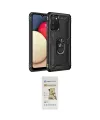 ieg™ Galaxy A02S Kılıf Ahenk Klasik Koleksiyonu - Siyah Mat Seramik Nano Ekran Koruyucu