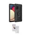 ieg™ Galaxy A02S Kılıf Ahenk Klasik Koleksiyonu - Siyah Seramik Nano Ekran Koruyucu