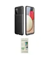 ieg™ Galaxy A02S Kılıf Eksen Form Prime - Siyah 20D Premium Cam Ekran Koruyucu