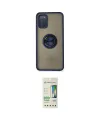 ieg™ Galaxy A02S Kılıf Yörünge Çizgi - Siyah 20D Premium Cam Ekran Koruyucu