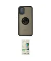 ieg™ Galaxy A02S Kılıf Yörünge Çizgi - Siyah 20D Premium Cam Ekran Koruyucu