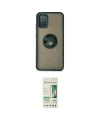 ieg™ Galaxy A02S Kılıf Yörünge Çizgi - Siyah 20D Premium Cam Ekran Koruyucu