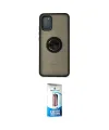 ieg™ Galaxy A02S Kılıf Yörünge Çizgi - Siyah 5D Eko Cam Ekran Koruyucu