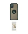 ieg™ Galaxy A02S Kılıf Yörünge Çizgi - Siyah Mat Seramik Nano Ekran Koruyucu