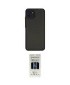 ieg™ Galaxy A03 Kılıf Ahenk Çizgi Serisi - Siyah 5D Hayalet Cam Ekran Koruyucu