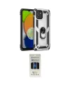 ieg™ Galaxy A03 Kılıf Ahenk Klasik Koleksiyonu - Siyah 5D Hayalet Cam Ekran Koruyucu