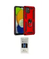 ieg™ Galaxy A03 Kılıf Ahenk Klasik Koleksiyonu - Siyah 5D Hayalet Cam Ekran Koruyucu