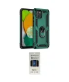 ieg™ Galaxy A03 Kılıf Ahenk Klasik Koleksiyonu - Siyah 5D Hayalet Cam Ekran Koruyucu