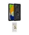 ieg™ Galaxy A03 Kılıf Ahenk Klasik Koleksiyonu - Siyah Mat Seramik Nano Ekran Koruyucu