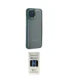 ieg™ Galaxy A03 Kılıf Eksen Doku Prime - Siyah 5D Hayalet Cam Ekran Koruyucu