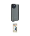 ieg™ Galaxy A03 Kılıf Eksen Doku Prime - Siyah 6D Mat Seramik Hayalet Nano Ekran Koruyucu
