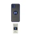 ieg™ Galaxy A03 Kılıf Yörünge Çizgi - Siyah 5D Hayalet Cam Ekran Koruyucu