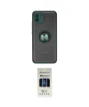 ieg™ Galaxy A03 Kılıf Yörünge Çizgi - Siyah 5D Hayalet Cam Ekran Koruyucu