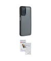 ieg™ Galaxy A03S Kılıf Eksen Doku Prime - Siyah Seramik Nano Ekran Koruyucu