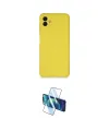 ieg™ Galaxy A04 Kılıf Ahenk Serisi - Siyah 3D Antistatik Cam Ekran Koruyucu