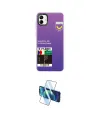 ieg™ Galaxy A04 Kılıf Siluet Çizgi Koleksiyonu - Siyah 3D Antistatik Cam Ekran Koruyucu