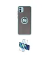 ieg™ Galaxy A04 Kılıf Yörünge Çizgi - Siyah 3D Antistatik Cam Ekran Koruyucu