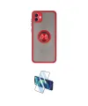 ieg™ Galaxy A04 Kılıf Yörünge Çizgi - Siyah 3D Antistatik Cam Ekran Koruyucu