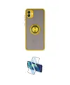 ieg™ Galaxy A04 Kılıf Yörünge Çizgi - Siyah 3D Antistatik Cam Ekran Koruyucu