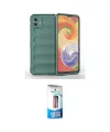 ieg™ Galaxy A04E Kılıf Atlas Koleksiyonu - Siyah 5D Eko Cam Ekran Koruyucu