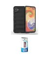 ieg™ Galaxy A04E Kılıf Atlas Koleksiyonu - Siyah 5D Eko Cam Ekran Koruyucu