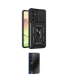 ieg™ Galaxy A05 Kılıf Ahenk Klasik - Siyah 3D Antistatik Hayalet Cam Ekran Koruyucu