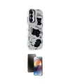 ieg™ Galaxy A05S Kılıf Ahenk Modern Serisi - Siyah 3D Antistatik Mat Seramik Nano Ekran Koruyucu