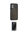 ieg™ Galaxy A05S Kılıf Eksen Işık - Siyah 3D Antistatik Hayalet Cam Ekran Koruyucu