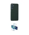 ieg™ Galaxy A05S Kılıf Kozmos Yansıma Özel Seri - Siyah 3D Antistatik Cam Ekran Koruyucu