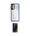 ieg™ Galaxy A05S Kılıf Nova Işık Serisi - Siyah 3D Antistatik Hayalet Cam Ekran Koruyucu