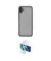 ieg™ Galaxy A06 Kılıf Ahenk Çizgi Serisi - Siyah 3D Antistatik Cam Ekran Koruyucu